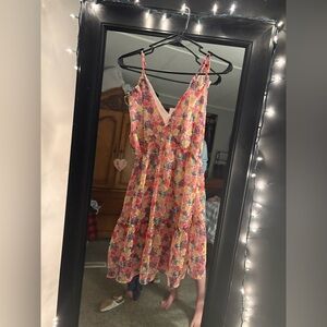 Peach Love California Multicolor Floral Dress